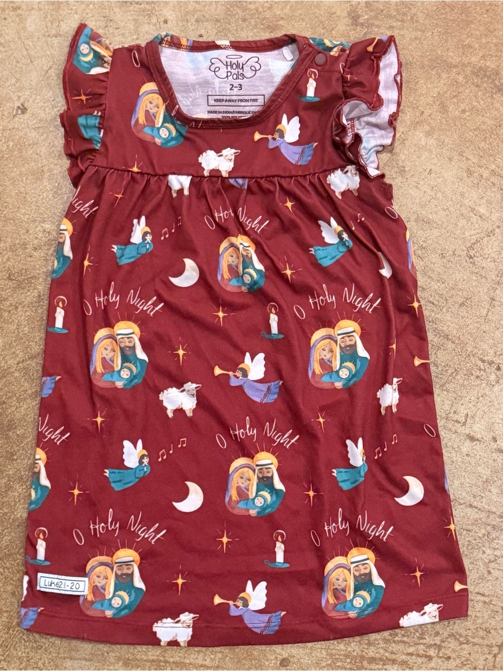 Holy Pals O Holy Night gown Size 2/3